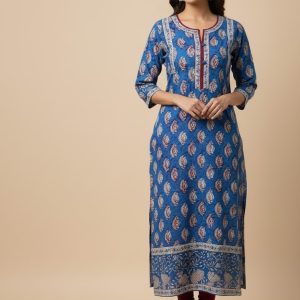 Jessica Pure Cotton Nighty - Peacock Blue